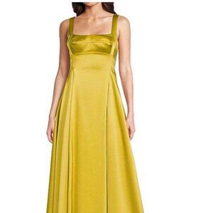 Alex Marie Helen Satin Scoop Neck Sleeveless Gown